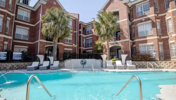 Resort-style pool area at Enclave apartments